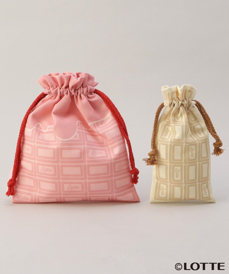 トゥーワントゥーキッチンストア(212 KITCHEN STORE)の巾着2Pセット ガーナホワイト＆ピンクチョコレート2