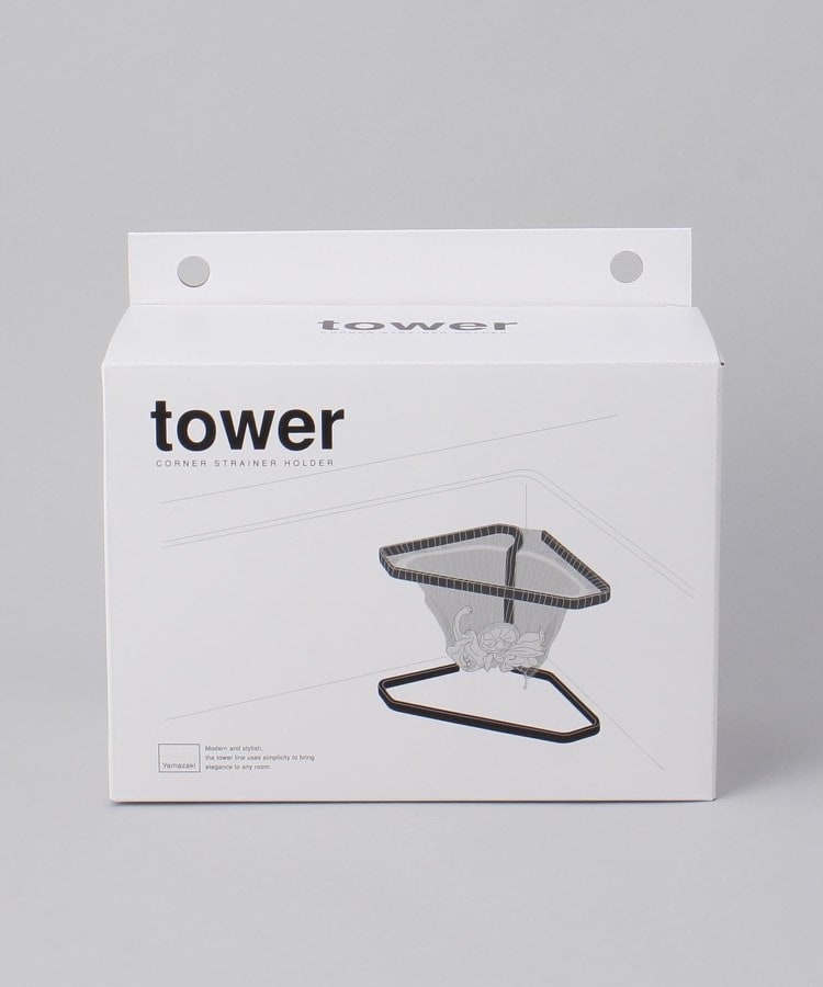 トゥーワントゥーキッチンストア(212 KITCHEN STORE)の水切りネットが付けられる三角コーナー WH 山崎実業 ＜tower タワー＞8