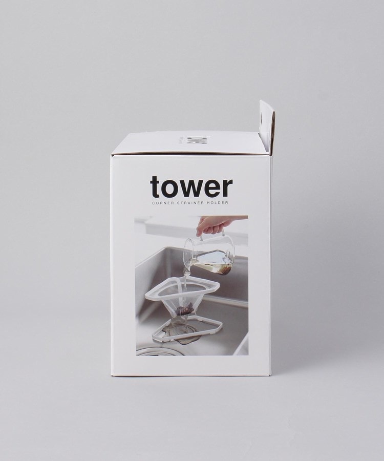 トゥーワントゥーキッチンストア(212 KITCHEN STORE)の水切りネットが付けられる三角コーナー WH 山崎実業 ＜tower タワー＞9