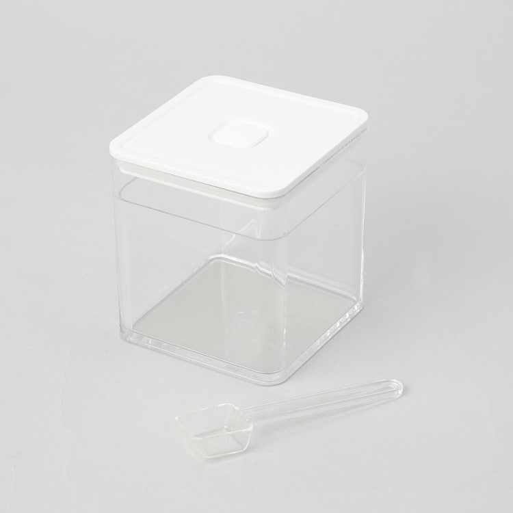 トゥーワントゥーキッチンストア(212 KITCHEN STORE)のスプーン付き バルブ付き密閉保存容器  WH 山崎実業 ＜tower タワー＞ キッチン収納・ラック
