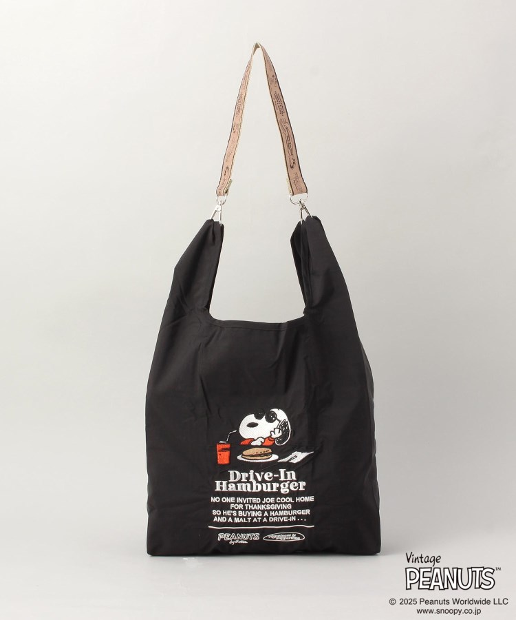 トゥーワントゥーキッチンストア(212 KITCHEN STORE)のPEANUTS ストラップ付ショッパーバッグ BK その他