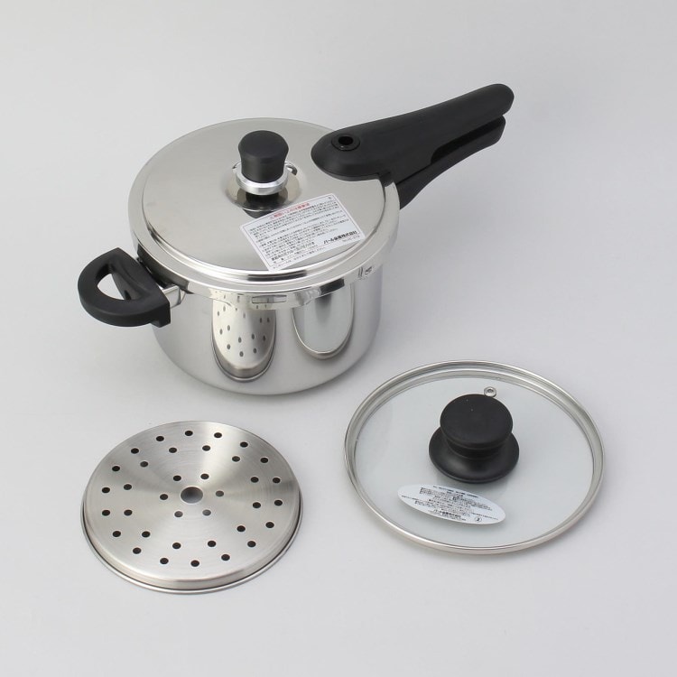 トゥーワントゥーキッチンストア(212 KITCHEN STORE)の普段使いの圧力鍋3.0L (ガラス蓋・目皿付) 鍋