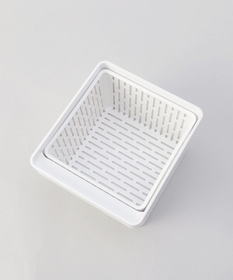 トゥーワントゥーキッチンストア(212 KITCHEN STORE)の電子レンジ・食洗機対応 ザル付き保存容器 WH 山崎実業 ＜tower タワー＞3