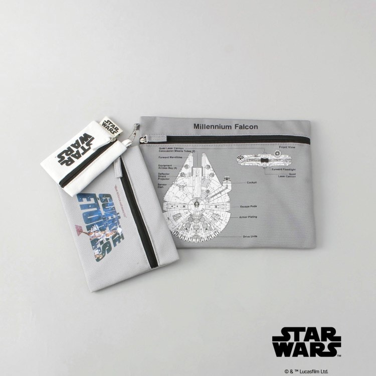 トゥーワントゥーキッチンストア(212 KITCHEN STORE)のポーチ３点セット GY ＜STAR WARS スター・ウォーズ ＞ スポットキャラクター