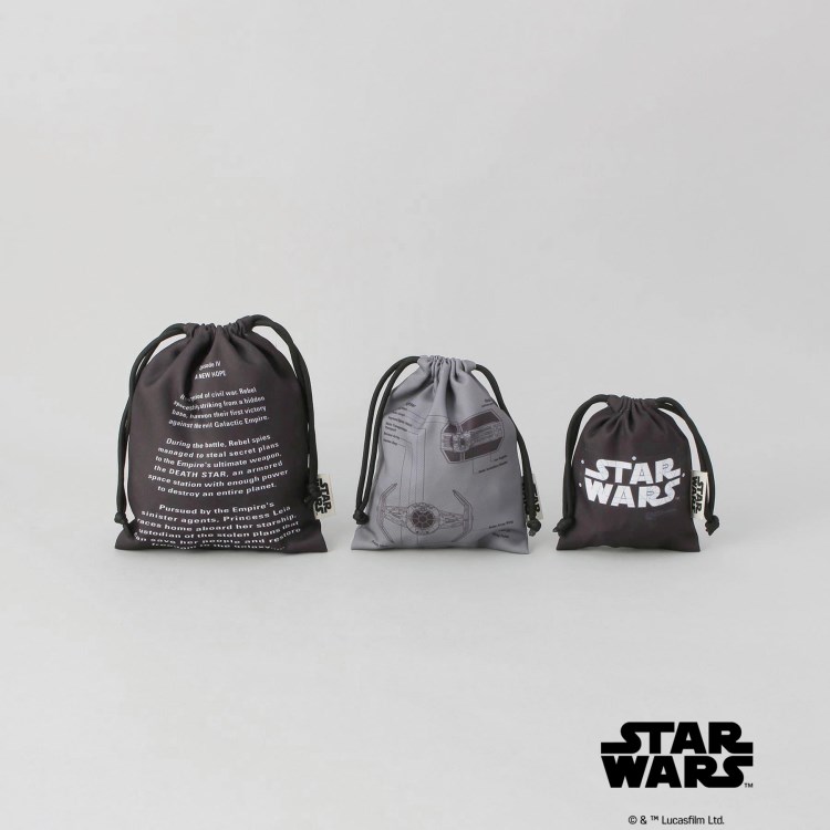 トゥーワントゥーキッチンストア(212 KITCHEN STORE)の巾着３点セット BK ＜STAR WARS スター・ウォーズ ＞ スポットキャラクター