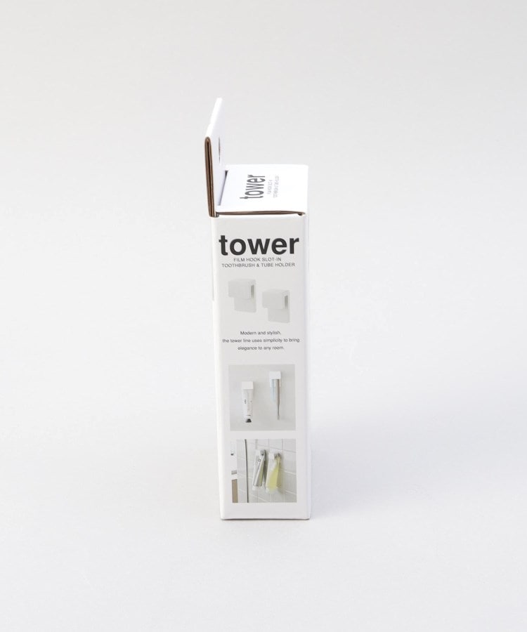 トゥーワントゥーキッチンストア(212 KITCHEN STORE)のフィルムフック差し込み式歯ブラシ＆チューブホルダー W4 2個組 WH 山崎実業 ＜tower タワー＞6