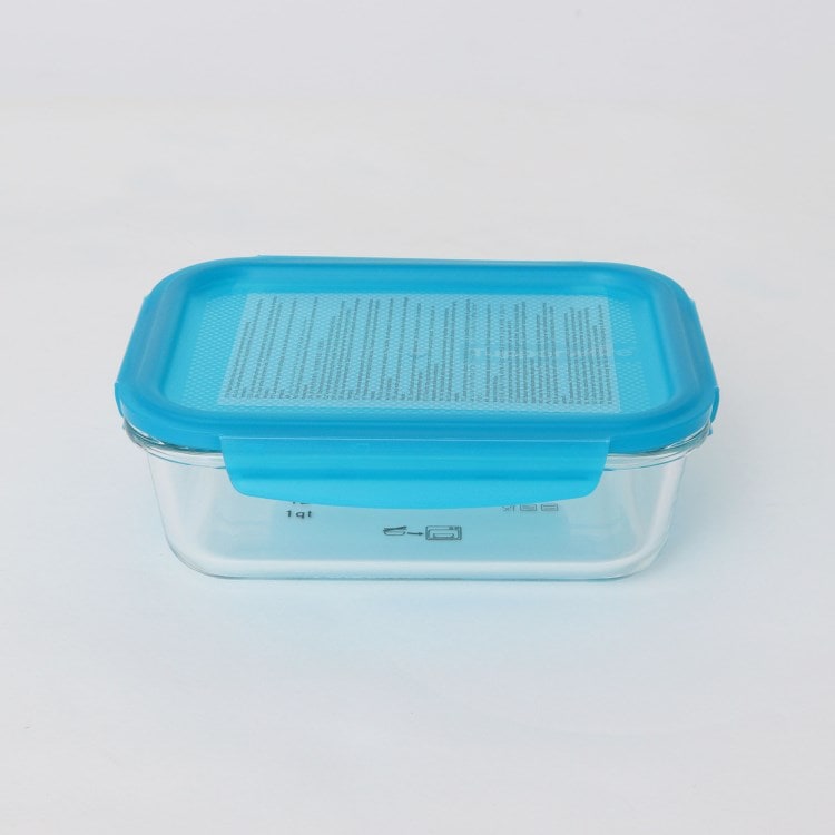 トゥーワントゥーキッチンストア(212 KITCHEN STORE)のプレミアグラス コンテナー 1L BL ＜Tupperware タッパーウェア＞ 保存容器・ストッカー