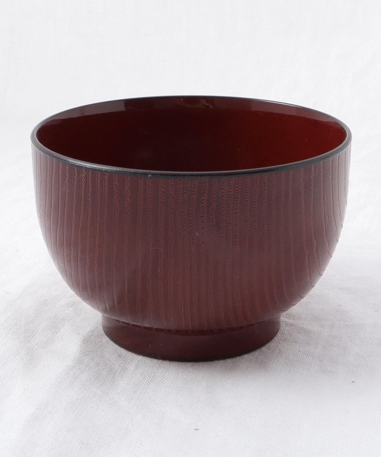 トゥーワントゥーキッチンストア(212 KITCHEN STORE)の赤溜 汁椀 木目 クリーンコート加工2