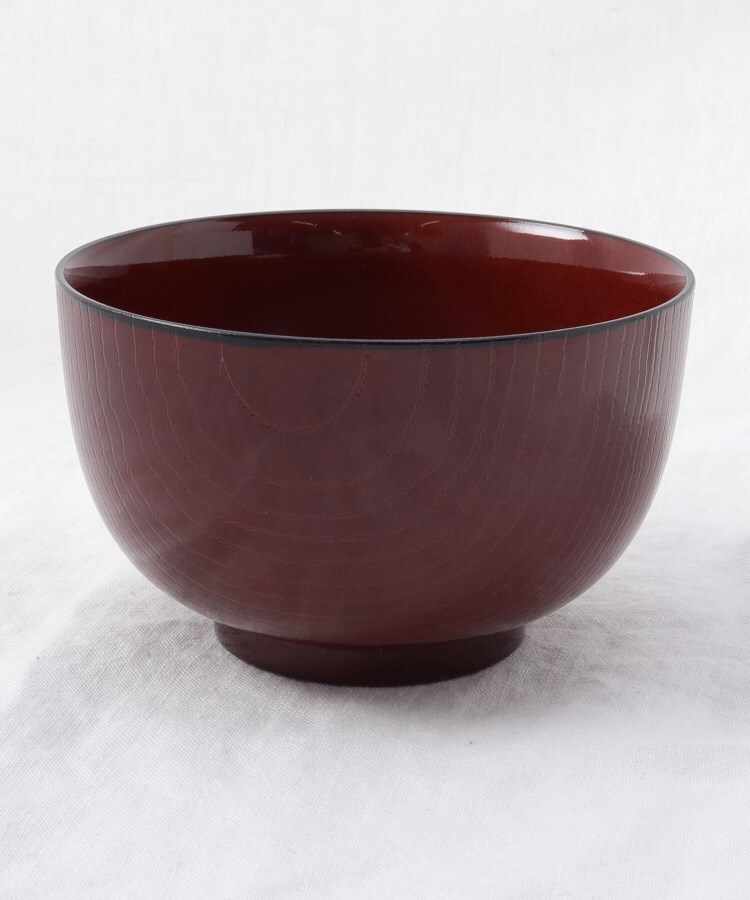 トゥーワントゥーキッチンストア(212 KITCHEN STORE)の赤溜 どんぶり 木目 クリーンコート加工2