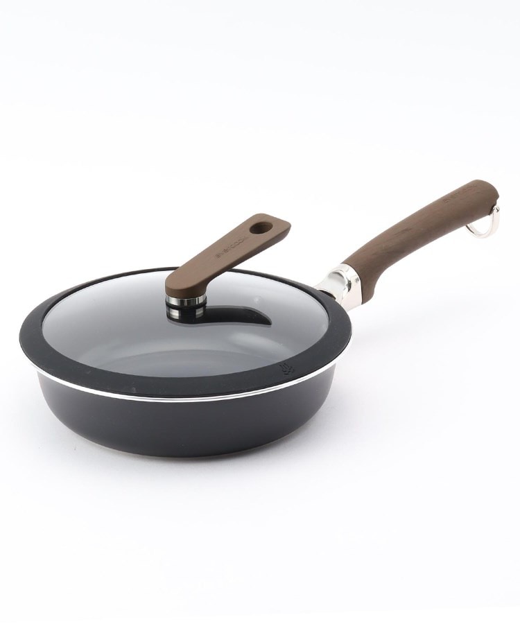 ＜WORLD＞ 212 KITCHEN STORE(トゥーワントゥーキッチンストア) ◆DECO IH対応 フライパン22cm BK ガラス蓋セット [evercook エバークック］