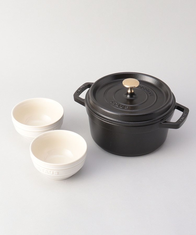 トゥーワントゥーキッチンストア(212 KITCHEN STORE)のStaub R20cmブラック＋ボウル×2ps セット  ＜staub ストウブ＞1