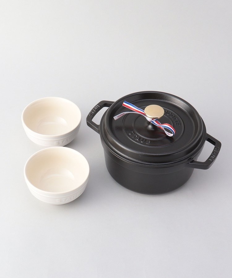 トゥーワントゥーキッチンストア(212 KITCHEN STORE)のStaub R20cmブラック＋ボウル×2ps セット  ＜staub ストウブ＞12