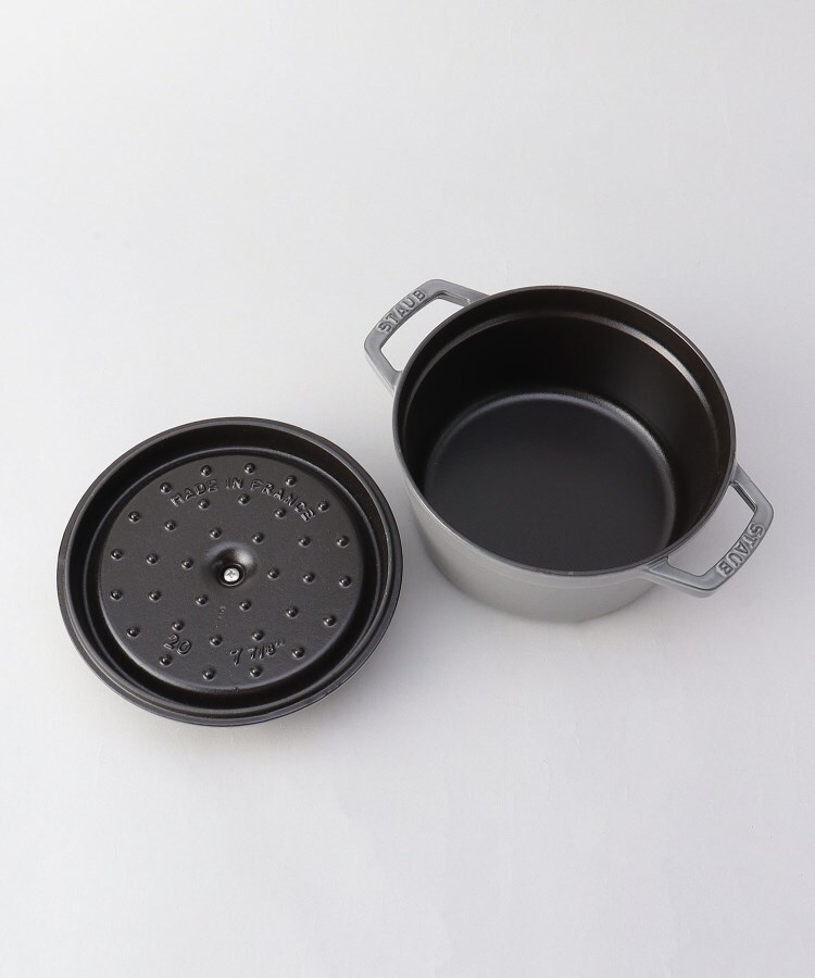 ◇Staub R20cmグレー＋ボウル×2ps セット ＜staub ストウブ