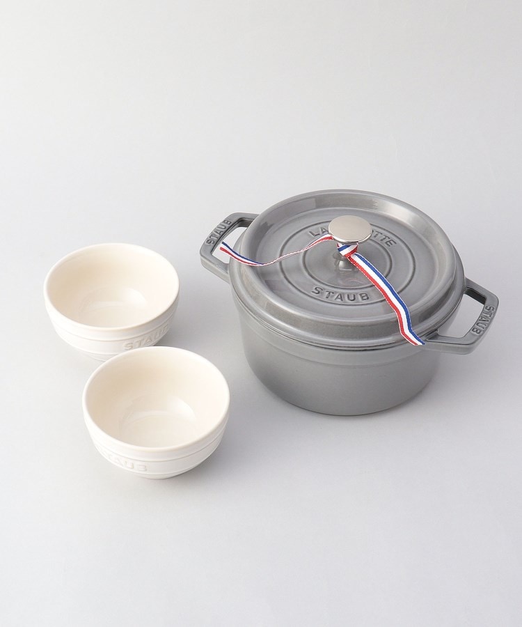 トゥーワントゥーキッチンストア(212 KITCHEN STORE)のStaub R20cmグレー＋ボウル×2ps セット  ＜staub ストウブ＞12