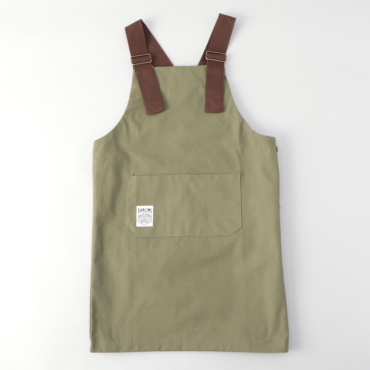 トゥーワントゥーキッチンストア(212 KITCHEN STORE)のカバーオールキッズエプロン KHAKI ＜FABORI ファボリ＞ エプロン・その他ファブリック