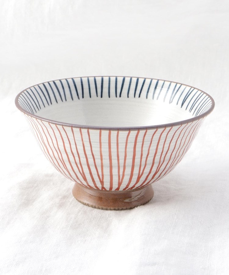 トゥーワントゥーキッチンストア(212 KITCHEN STORE)の藍花 粉引十草 紅 飯碗2