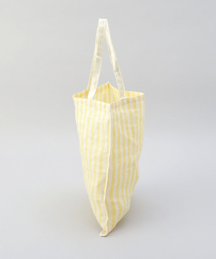 トゥーワントゥーキッチンストア(212 KITCHEN STORE)のリネンストライプ エコバッグS WH×YE ＜212Kオリジナル ＞2