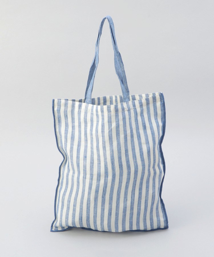 トゥーワントゥーキッチンストア(212 KITCHEN STORE)のリネンストライプ エコバッグS WH×BL ＜212Kオリジナル ＞3