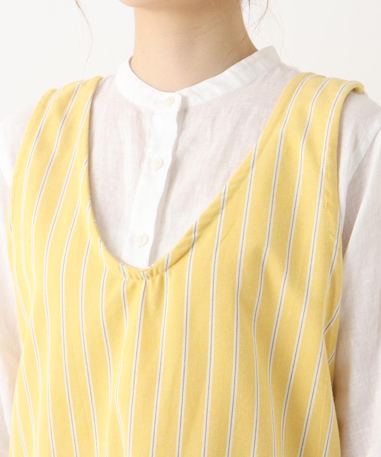 トゥーワントゥーキッチンストア(212 KITCHEN STORE)の◆シャンブレーストライプ フルエプロン YE ＜212Kオリジナル ＞4