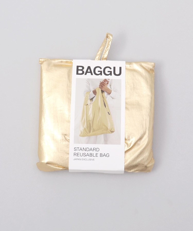 ◇スタンダードエコバッグ メタリックゴールド ＜BAGGU バグゥ