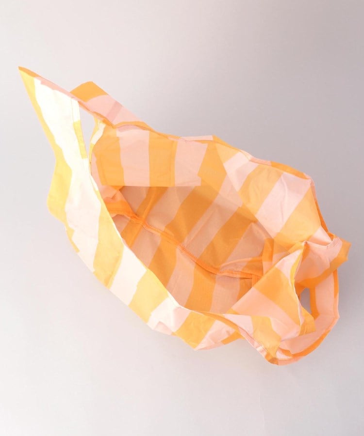 ◇スタンダードエコバッグ オレンジワイドストライプ ＜BAGGU