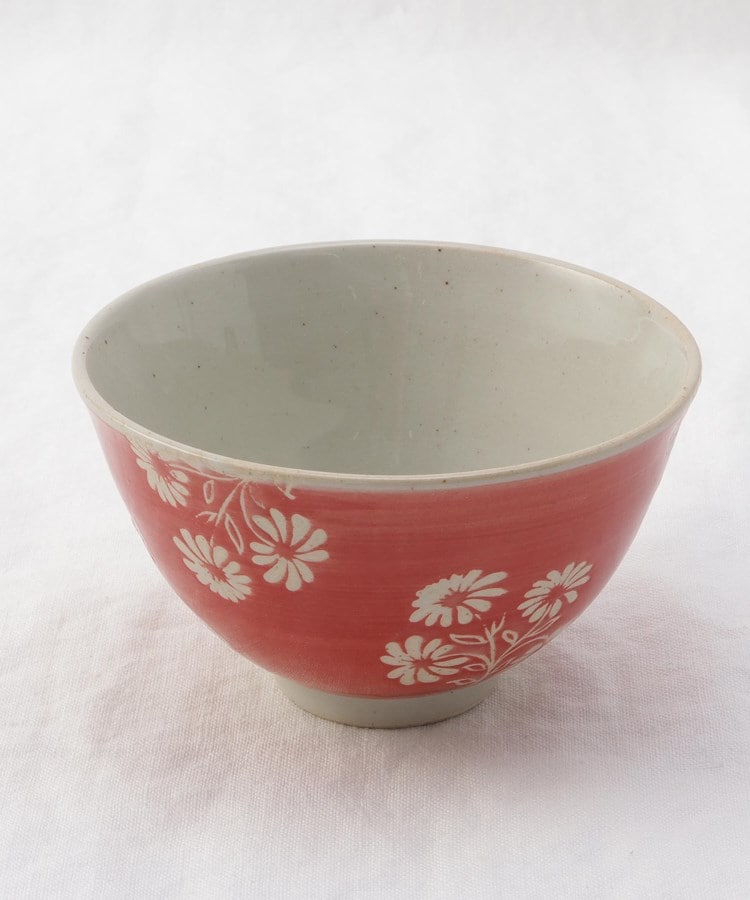 トゥーワントゥーキッチンストア(212 KITCHEN STORE)の雛菊 赤 飯碗 ＜藍花＞1