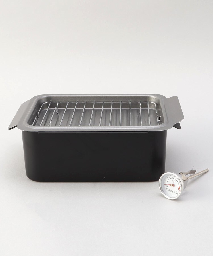 トゥーワントゥーキッチンストア(212 KITCHEN STORE)のポコフリット IH対応角型揚げ鍋ワイド(温度計・アミ付)1