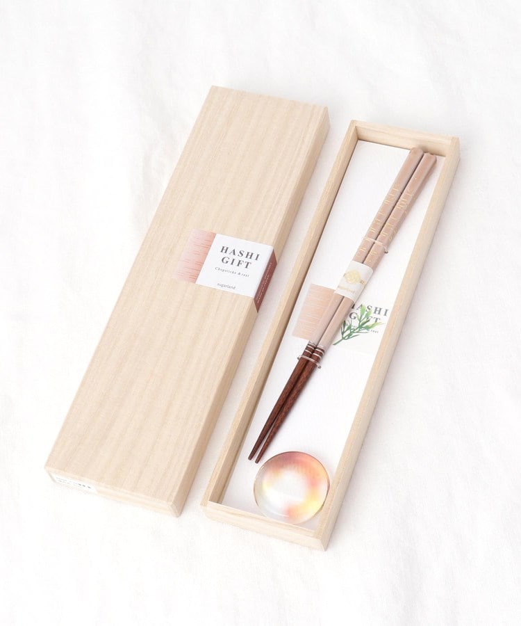 トゥーワントゥーキッチンストア(212 KITCHEN STORE)の桐箱入り 箸・箸置きセット 波の光 21cm1