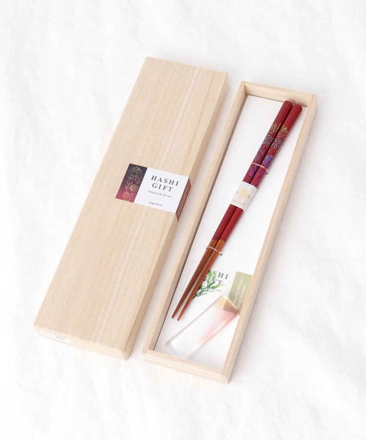トゥーワントゥーキッチンストア(212 KITCHEN STORE)の桐箱入り 箸・箸置きセット 虹花火 21cm1