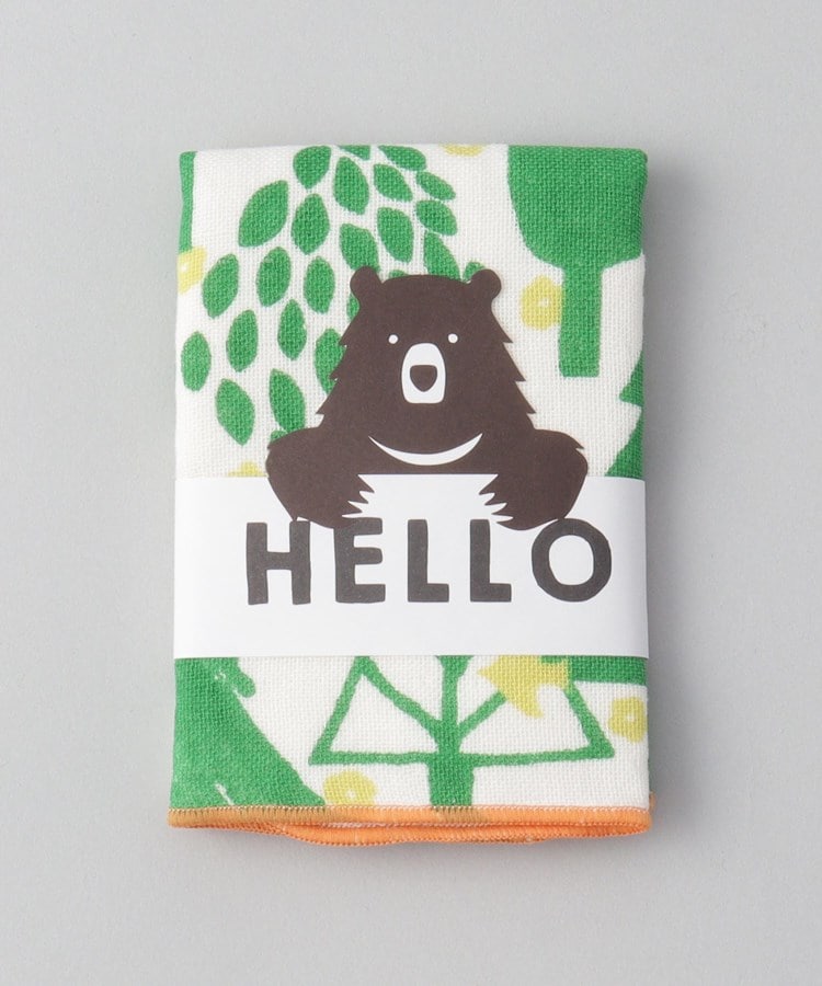 トゥーワントゥーキッチンストア(212 KITCHEN STORE)のHELLO BEAR タオルハンカチ フォレスト4