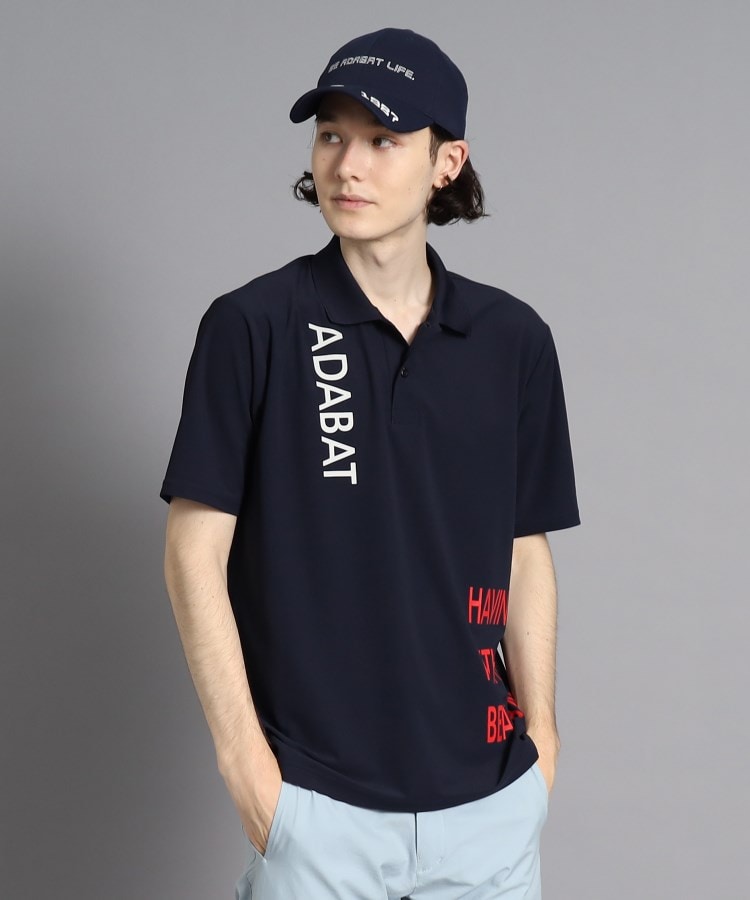 アダバット(メンズ)(adabat(Men))のロゴデザイン 半袖ポロシャツ20