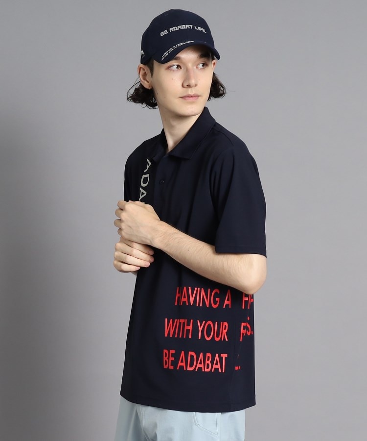 アダバット(メンズ)(adabat(Men))のロゴデザイン 半袖ポロシャツ21