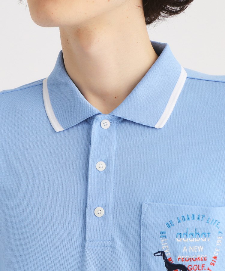 アダバット(メンズ)(adabat(Men))の胸ポケットあり 長袖ポロシャツ16