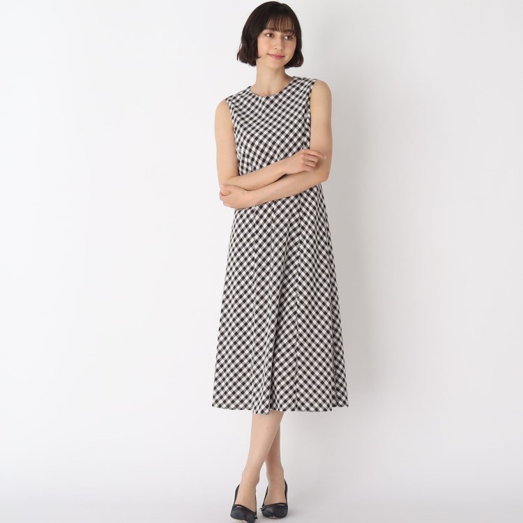 ローラアシュレイ(LAURA ASHLEY)の◆【洗える】ドット＆ギンガムチェックドレス マキシ・ロングワンピース