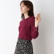 ローラアシュレイ(LAURA ASHLEY)の◆【洗える】パール調ボタン飾りリブプルオーバー レットプラム(075)