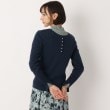 ローラアシュレイ(LAURA ASHLEY)の◆【洗える】パール調ボタンモックプラケット２WAYプルオーバー ネイビー(093)