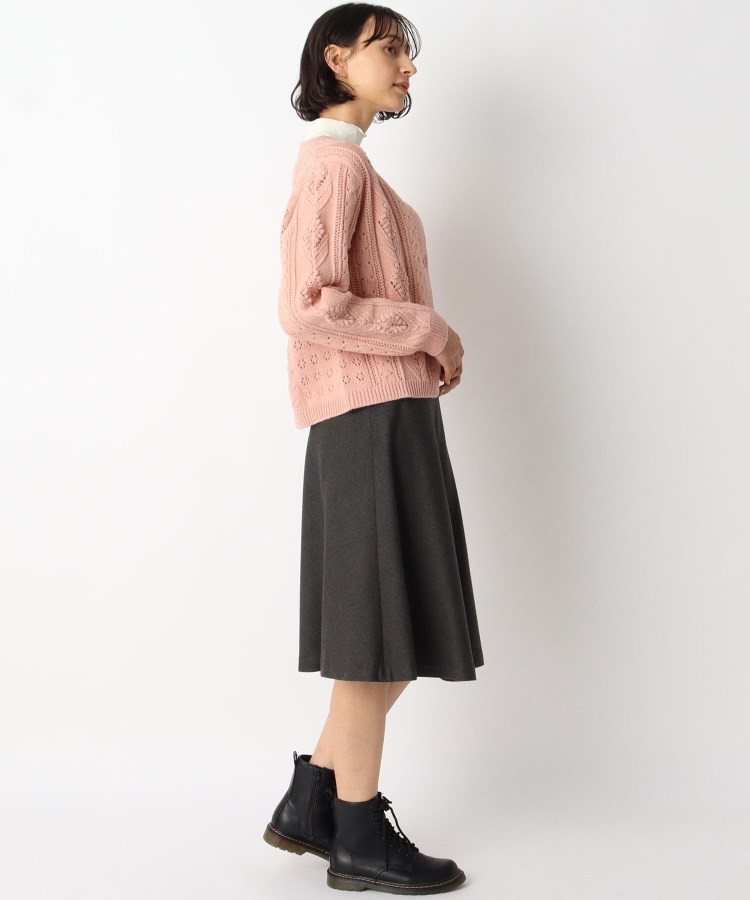 ◇【洗える】ウール混ストレッチフランネルスカート(膝丈 ◇【洗える】ウール混ストレッチフランネルスカート(膝丈