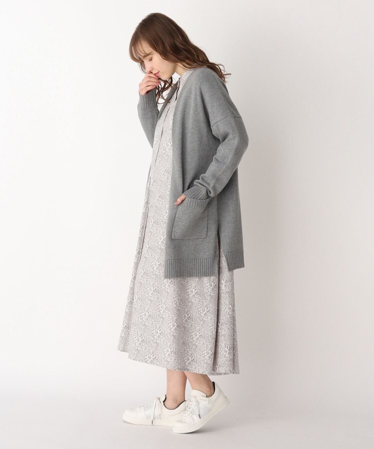 ローラアシュレイ(LAURA ASHLEY)の◆【洗える】ノーボタンロングニットカーディガン14