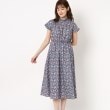 ローラアシュレイ(LAURA ASHLEY)の【同柄アイテムあり/洗える】　袖フリル　ソーレイペイズリー柄 ワンピース ネイビー(193)