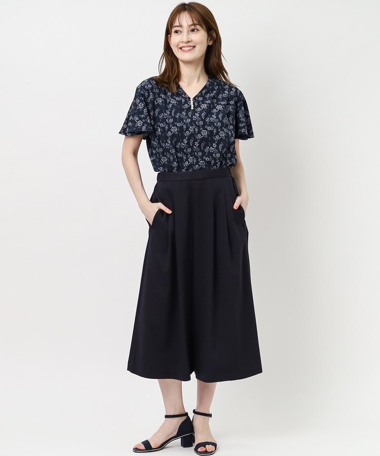 ローラアシュレイ(LAURA ASHLEY)の【洗える】タックワイドパンツ15