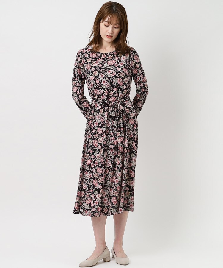 ローラアシュレイ(LAURA ASHLEY)の【WEB限定/洗える】ラムトンガーデン柄 ジャージーワンピース12