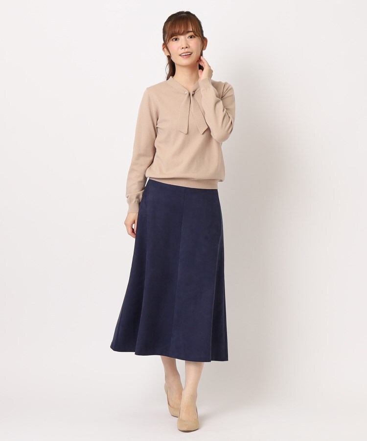 ローラアシュレイ(LAURA ASHLEY)の【洗える／Lサイズあり】フェイクパールピン付き ボウタイニット14