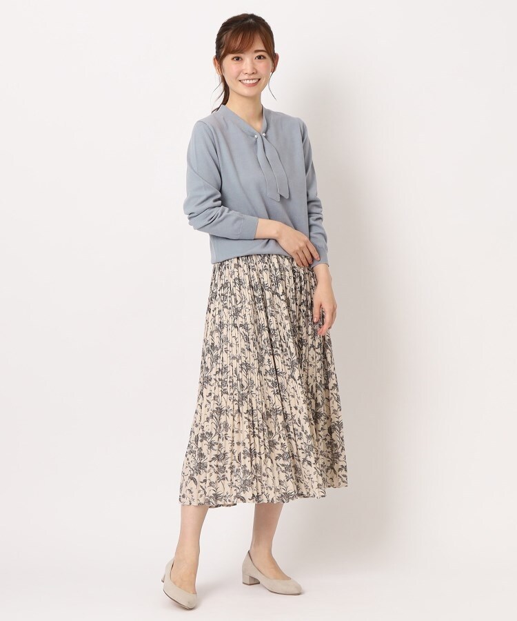 ローラアシュレイ(LAURA ASHLEY)の【洗える／Lサイズあり】フェイクパールピン付き ボウタイニット21