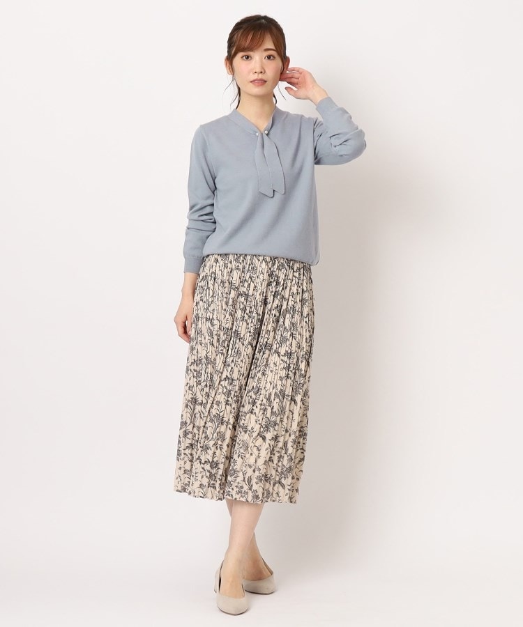 ローラアシュレイ(LAURA ASHLEY)の【洗える／Lサイズあり】フェイクパールピン付き ボウタイニット22