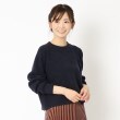 ローラアシュレイ(LAURA ASHLEY)の【ショート丈】ラメ プルオーバーニット ネイビー(093)