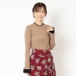 ローラアシュレイ(LAURA ASHLEY)の【バイカラー】フレアスリーブ プルオーバーニット サンドベージュ(053)