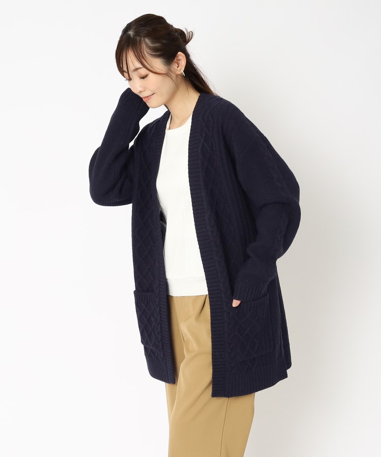 ローラアシュレイ(LAURA ASHLEY)の【アルパカ混／ロング丈】ニットカーディガン10