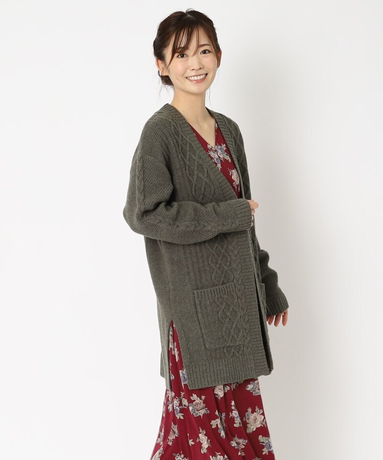 ローラアシュレイ(LAURA ASHLEY)の【アルパカ混／ロング丈】ニットカーディガン14