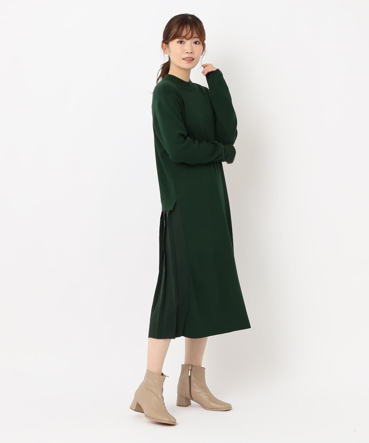 ローラアシュレイ(LAURA ASHLEY)の【14G/洗える】バックプリーツ　ドッキングニットワンピース11