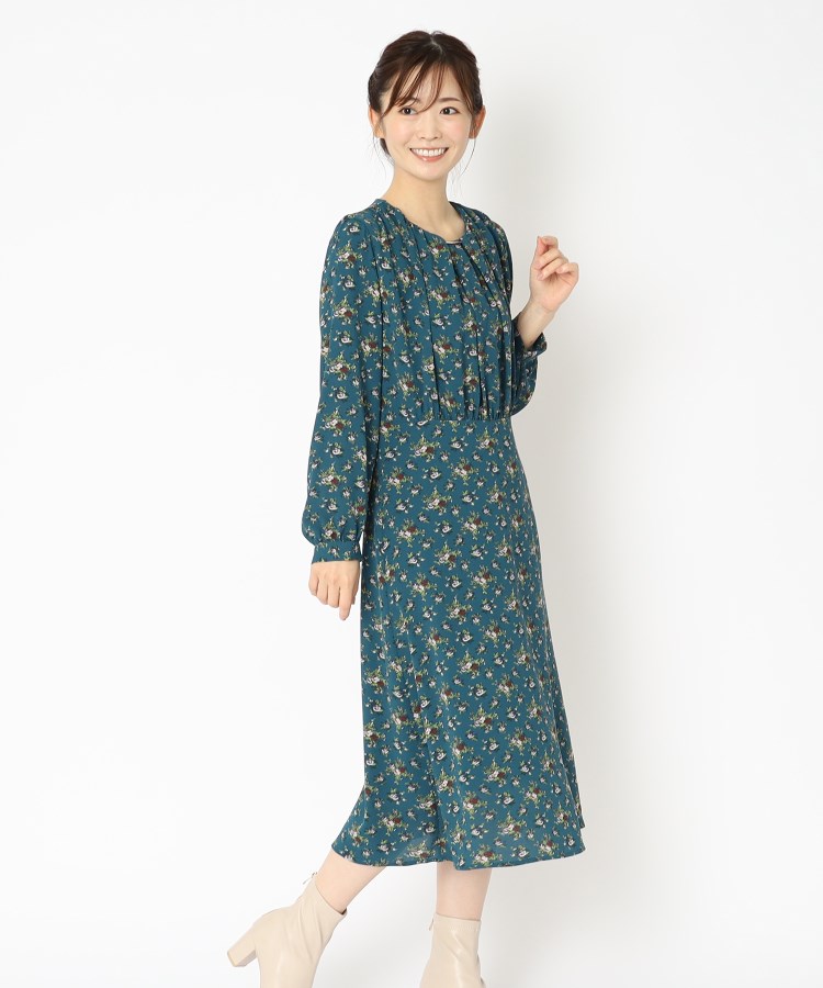 ローラアシュレイ(LAURA ASHLEY)の【人気急上昇！同柄アイテムあり/洗える】リッチャムローズ柄 ワンピース18